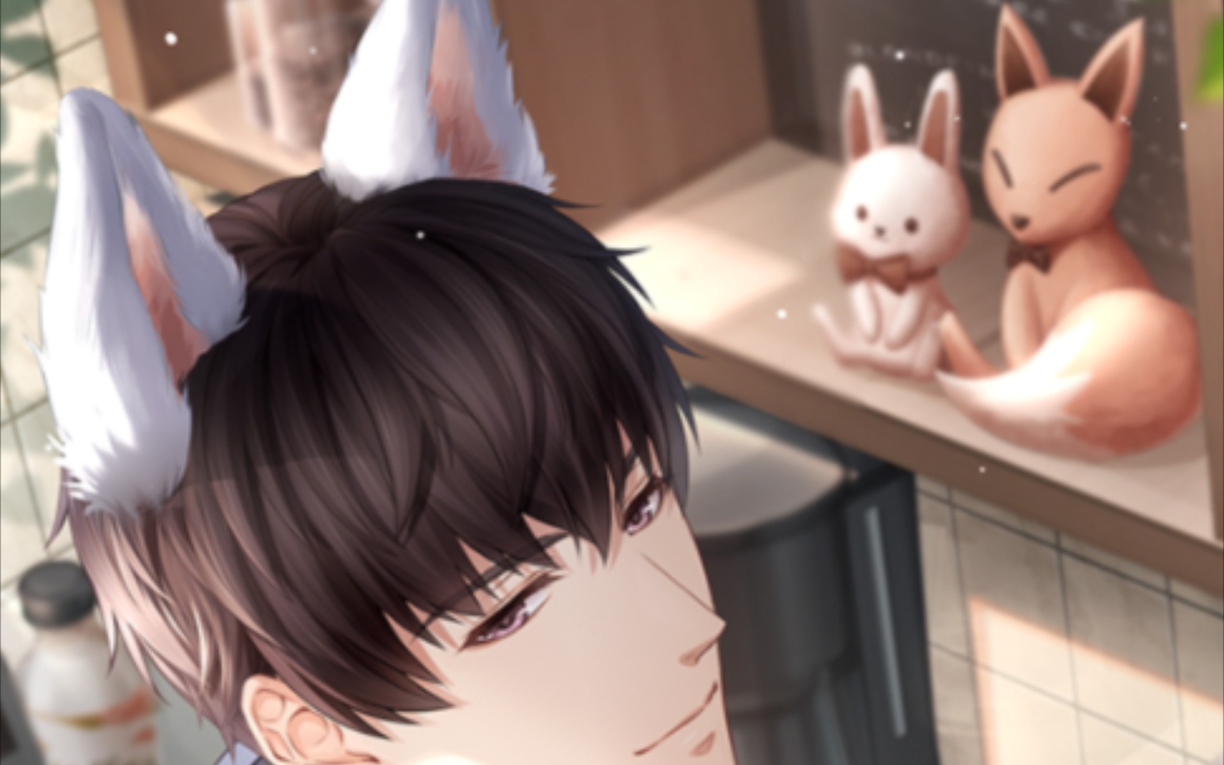 「恋与制作人·国服」许墨ssr转角遇到狐电话ー动态拍照思维ーcv夏磊