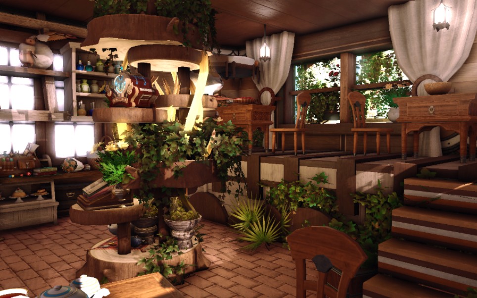 【最终幻想14/装修】ff14森系猫小胖花店杂货铺风格_哔哩哔哩_bili