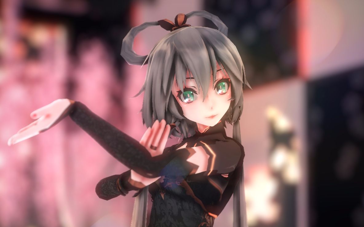 【v /mmd】化作嫦娥翩翩起舞 - 落花情【洛天依/ia/luka】(半吊子es渲