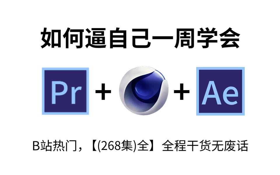 【影视后期精华版】再也不用盲目自学了,专门为小白量身录制的影视后期入门全套视频,新手看完信手拈来,拿走不谢,允许白嫖!(PR教程/AE教程/C4...