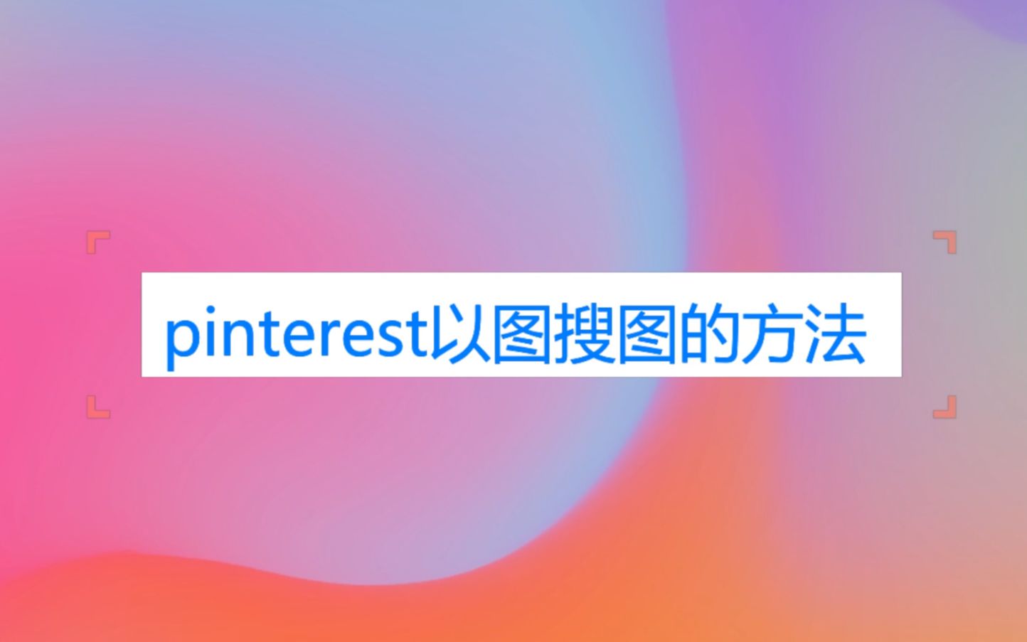 pinterest以图搜图最快的办法,屠龙宝刀送给你!哔哩哔哩bilibili