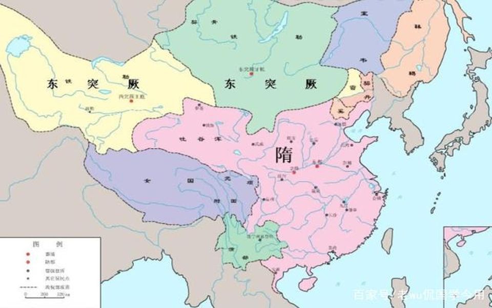 [图]KRITA手绘地图-隨大业5年（609年）州郡行政区划