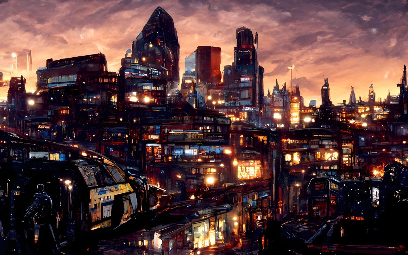 赛博城市漫画(二)disco diffusion ai画集(52)