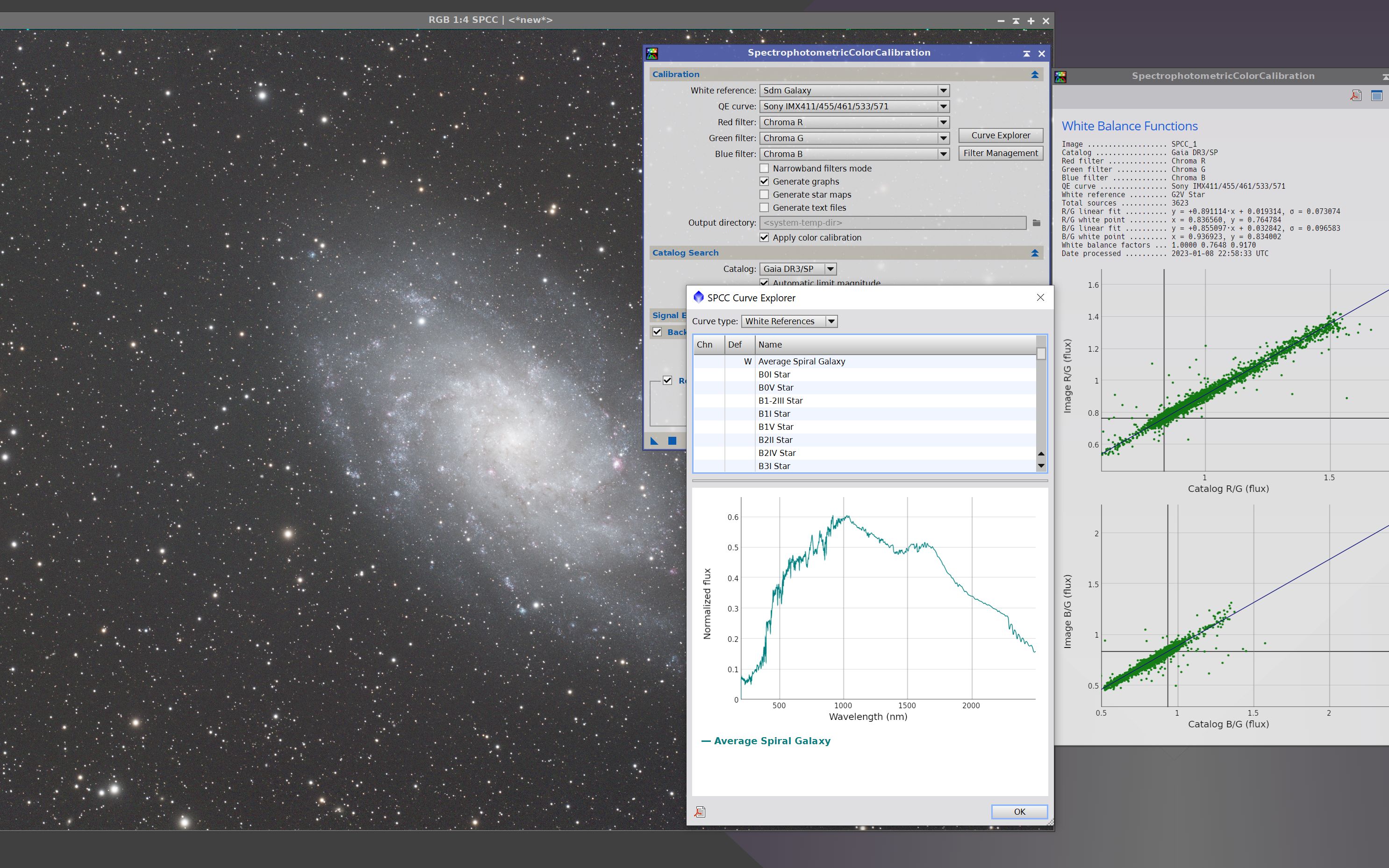 【Pixinsight】SpectroPhotometric Color Calibration (SPCC) 颜色校准  基本流程示范哔哩哔哩bilibili