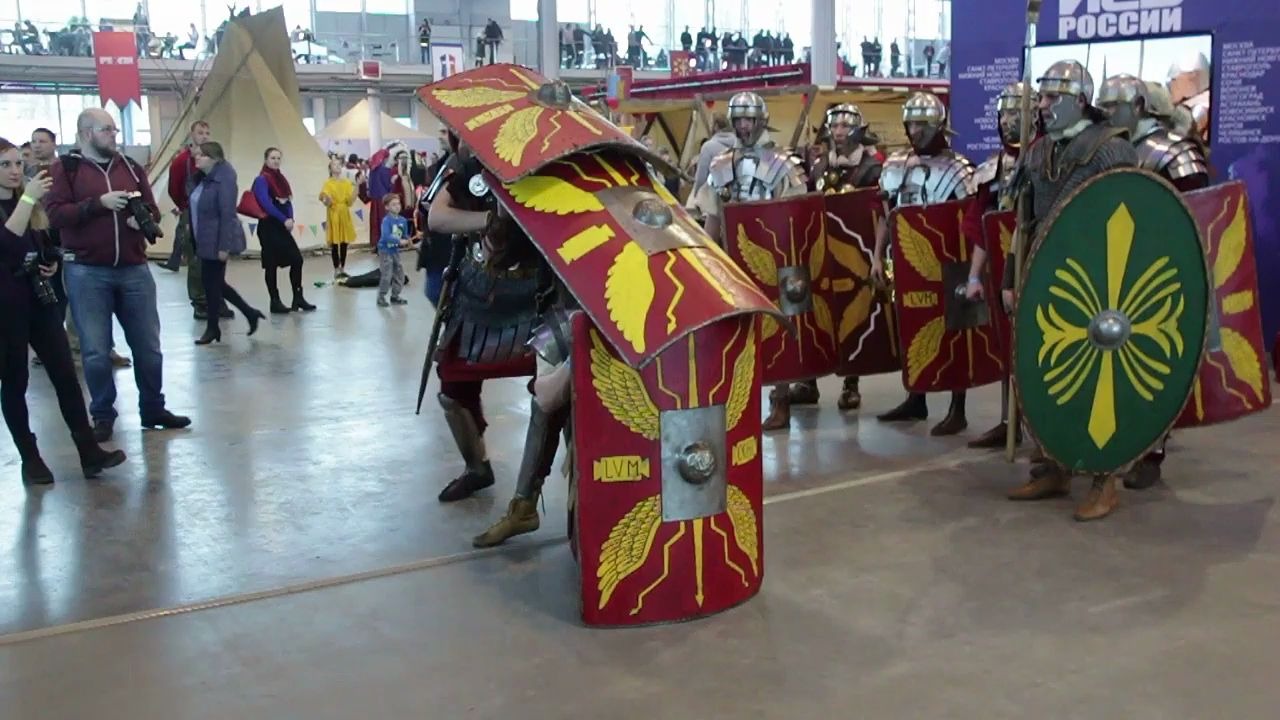 罗马帝国军团步兵盾墙复原演示