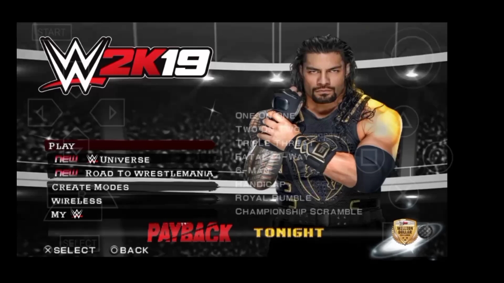 psp游戏wwe2k11罗门轮斯vs卢瑟夫赛斯罗林斯帮卢瑟夫赢得比赛