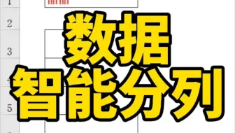 表格数据分列