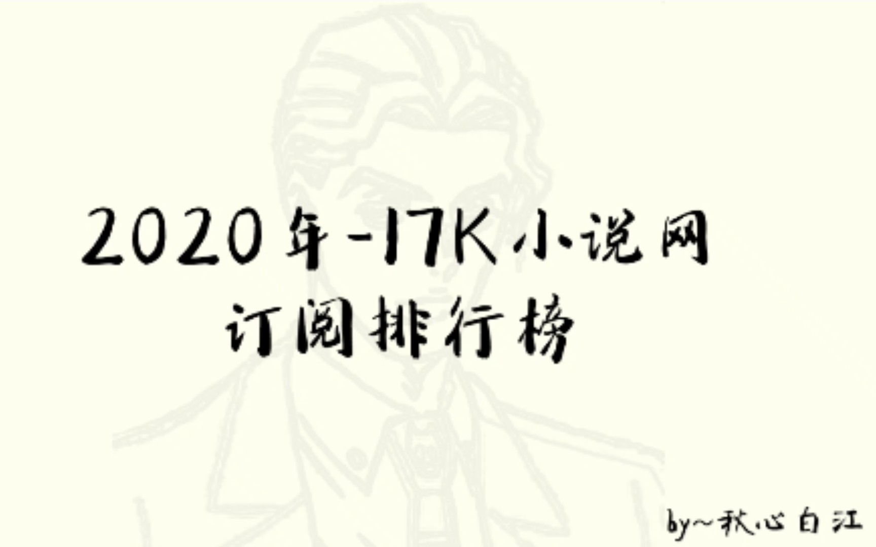 2020年哪部小说最受欢迎?(17K小说网)哔哩哔哩bilibili