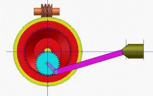 Скачать видео: 机械原理动画第198集：活塞行程可调节的行星齿轮机构（45°）