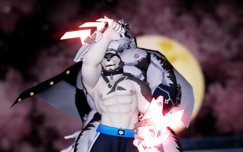 兽控 mmd 增肌 减脂 健身 翘臀 性感 俯卧撑 大胸肌 大包 体育生 肌肉