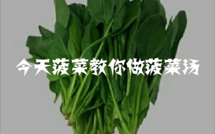 菠菜教你如何做菠菜汤哔哩哔哩bilibili