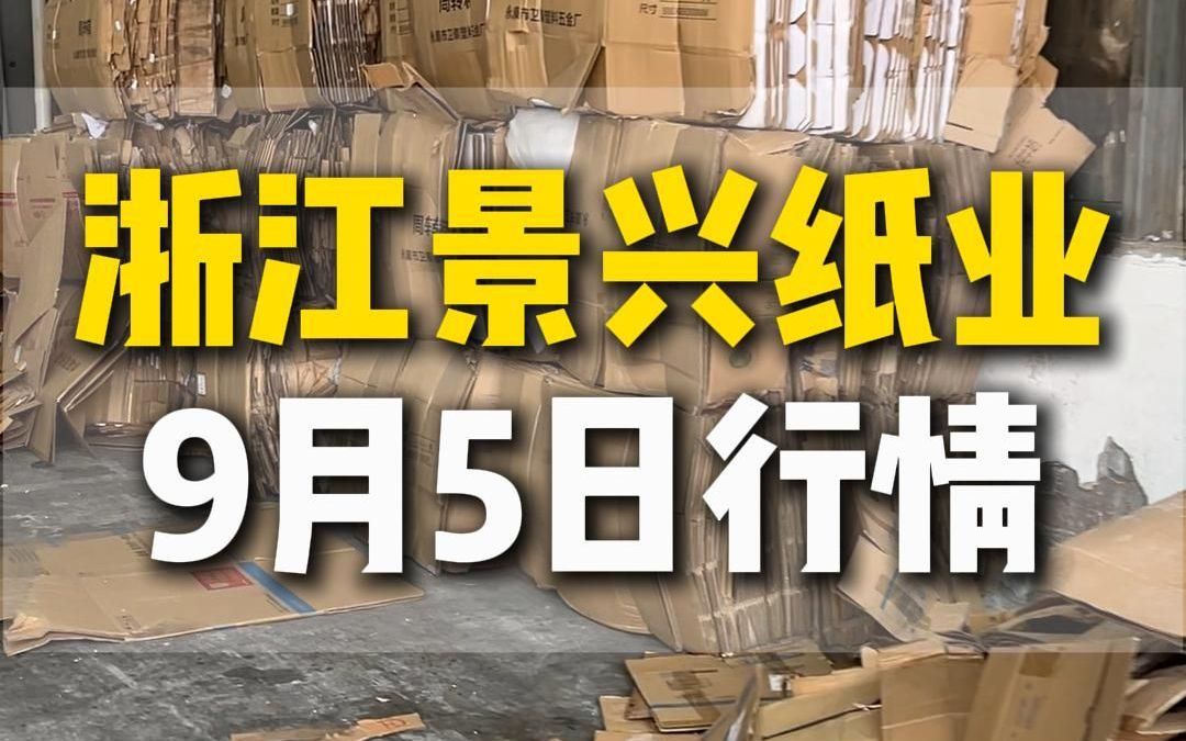 9月5日浙江嘉兴景兴纸业采购行情参考哔哩哔哩bilibili