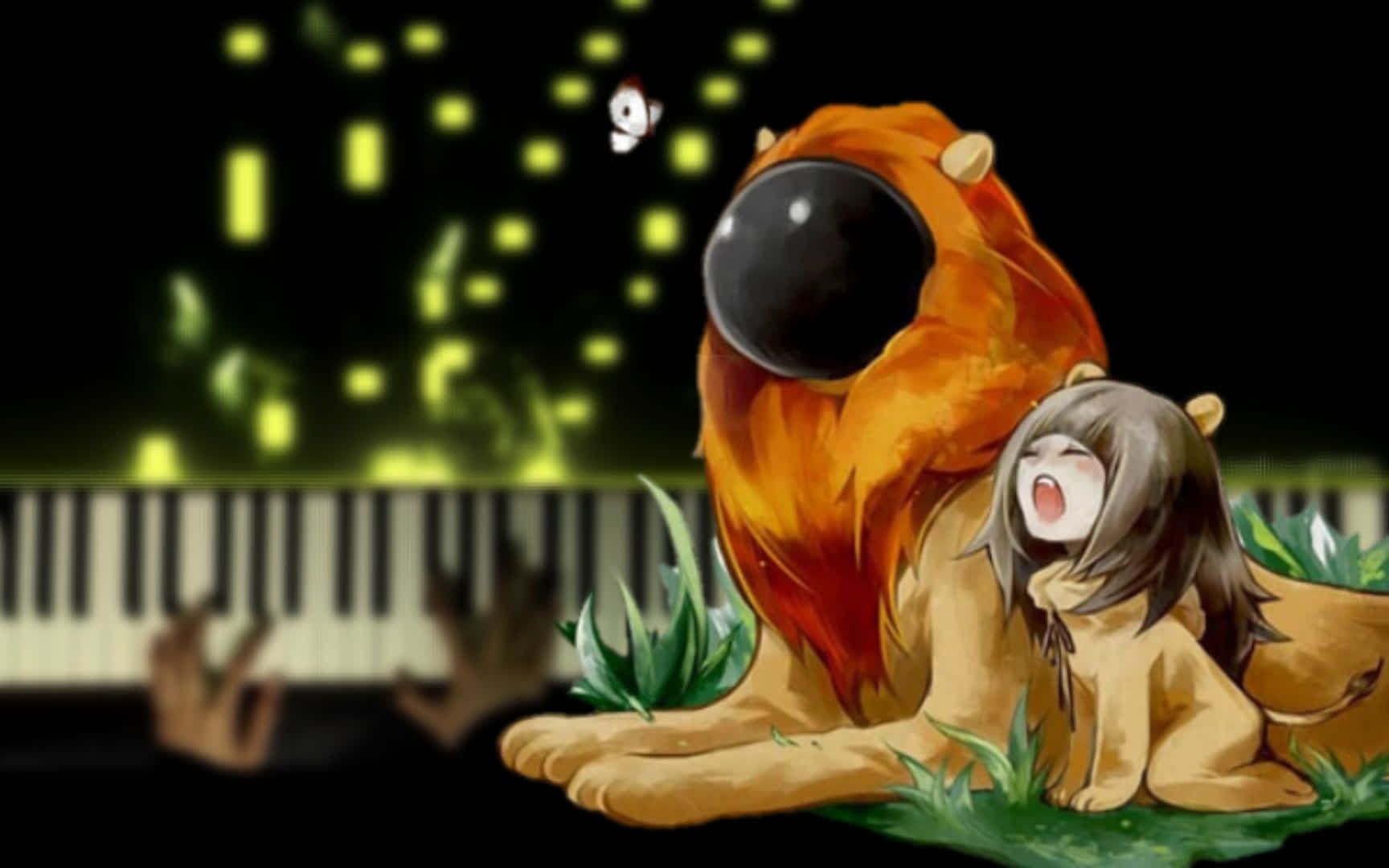 deemo狮子大开口yawninglionvk克pianomusic