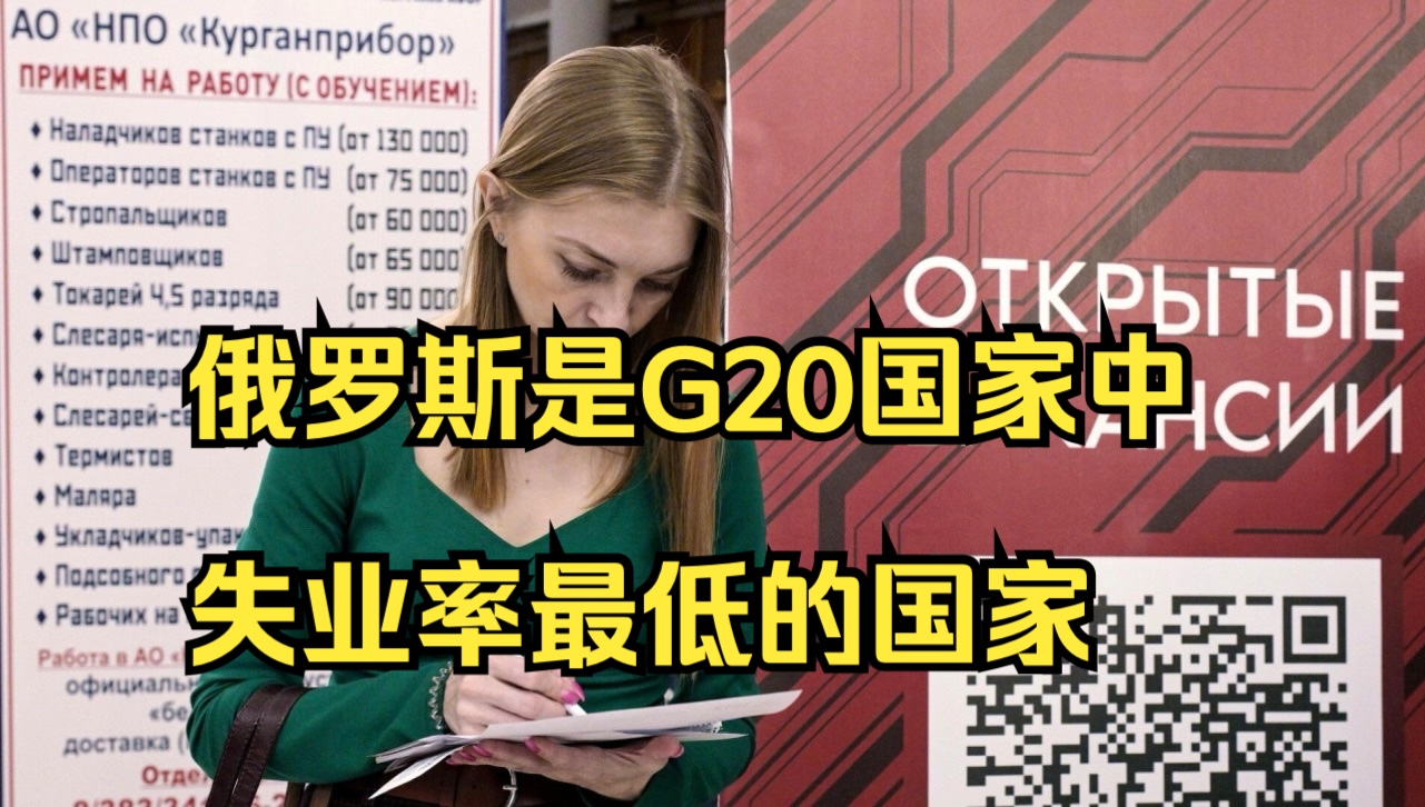 俄罗斯是G20国家中失业率最低的国家哔哩哔哩bilibili