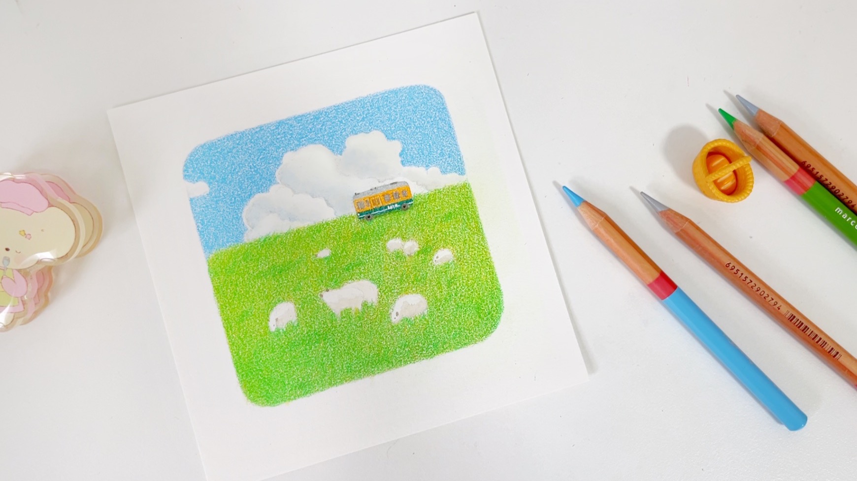 手绘插画分享~每次画出来的成品都和我意料的不同耶