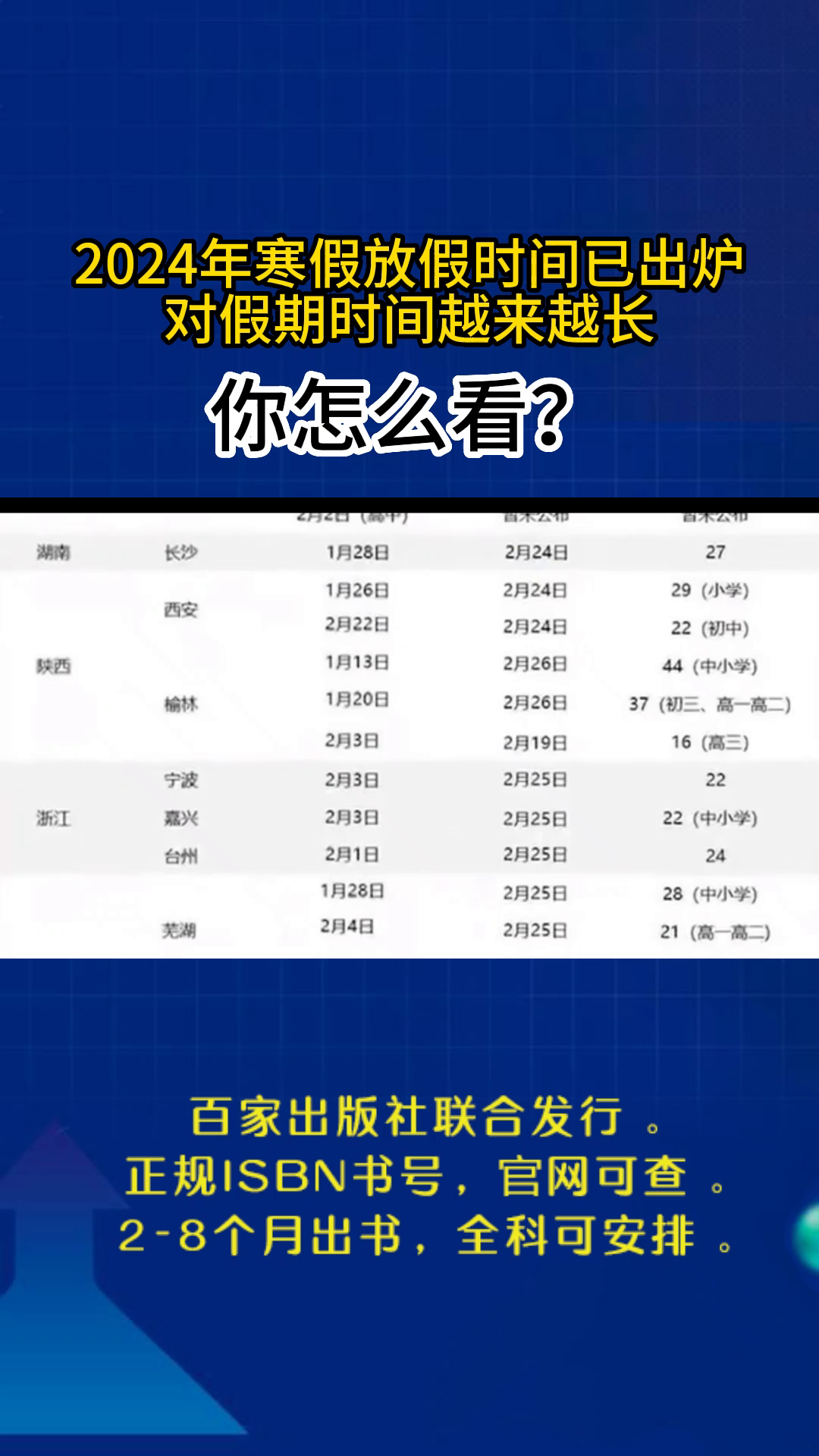 2024年寒假放假时间出炉,对假期时间越来越长,你怎么看哔哩哔哩bilibili