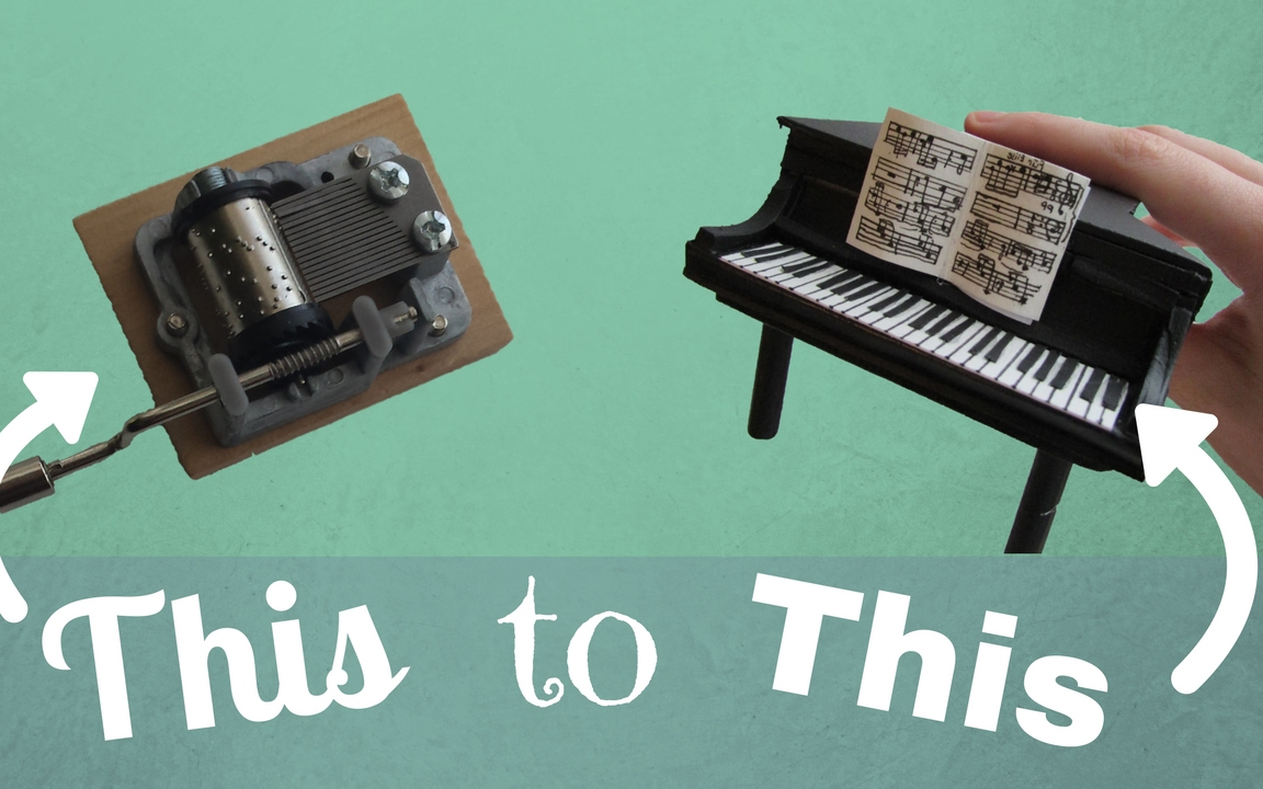 【手工教程】制作迷你钢琴 How to make a miniature piano哔哩哔哩bilibili