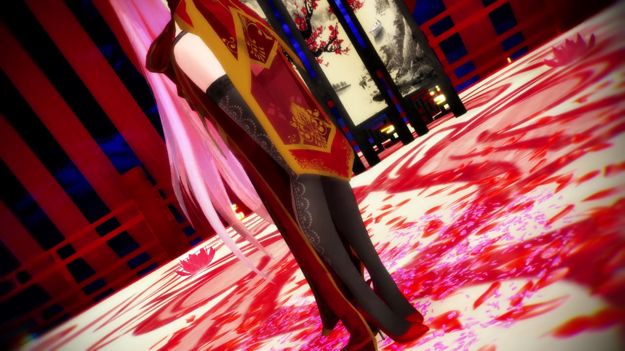 凤凰式旗袍巡音ルカ(桃源恋歌) mmd