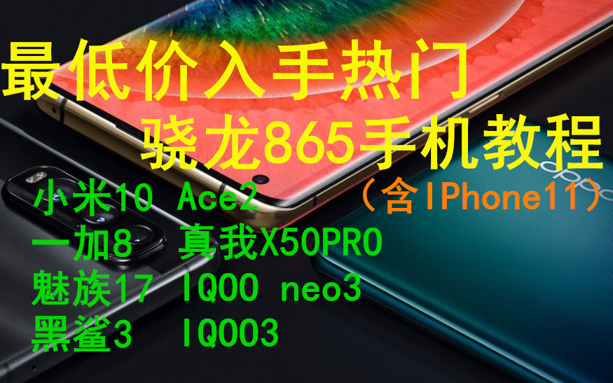 【大一新生暑期必看】最低价购买骁龙865手机指南 手机什么样的价格才是最低的?小米10 一加8 魅族17 ace2 黑鲨3 iphone11等北京消费券九折哔哩哔哩...