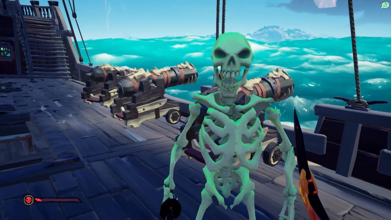 巨丑之人,打一艘三帆骷髅船的时候,队友突然变成骷髅了?他怎么了?