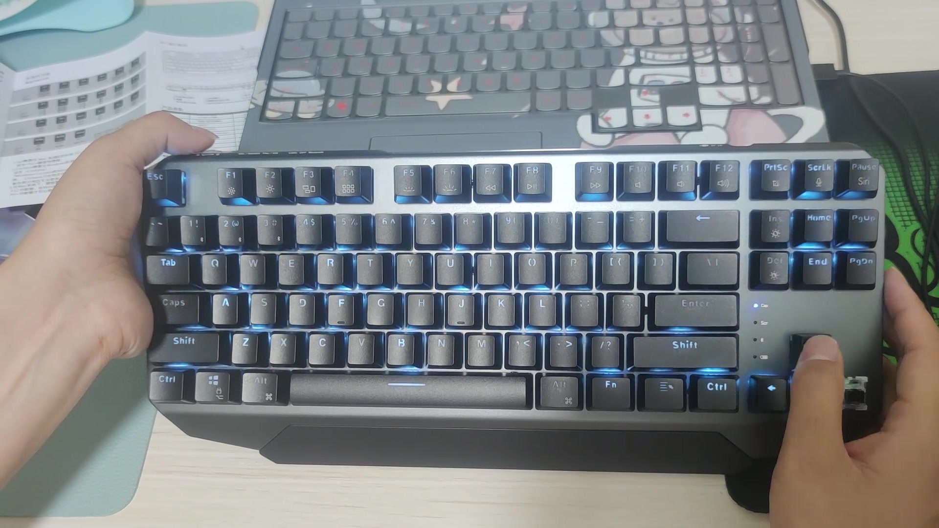 家境贫寒-机械师k7简单开箱试机-618捡个机械键盘