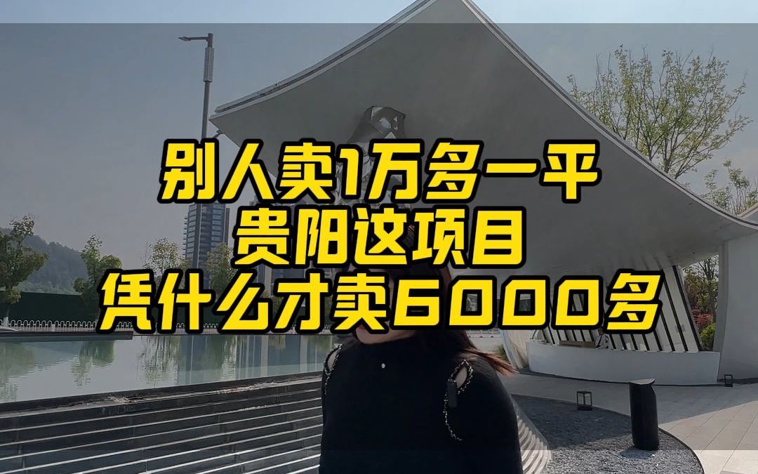 别人卖1万多一平 贵阳这项目凭什么才卖6000多哔哩哔哩bilibili