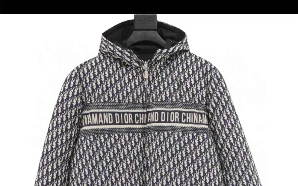 盘点一下高仿dior迪奥满印logo双面穿棉服夹克