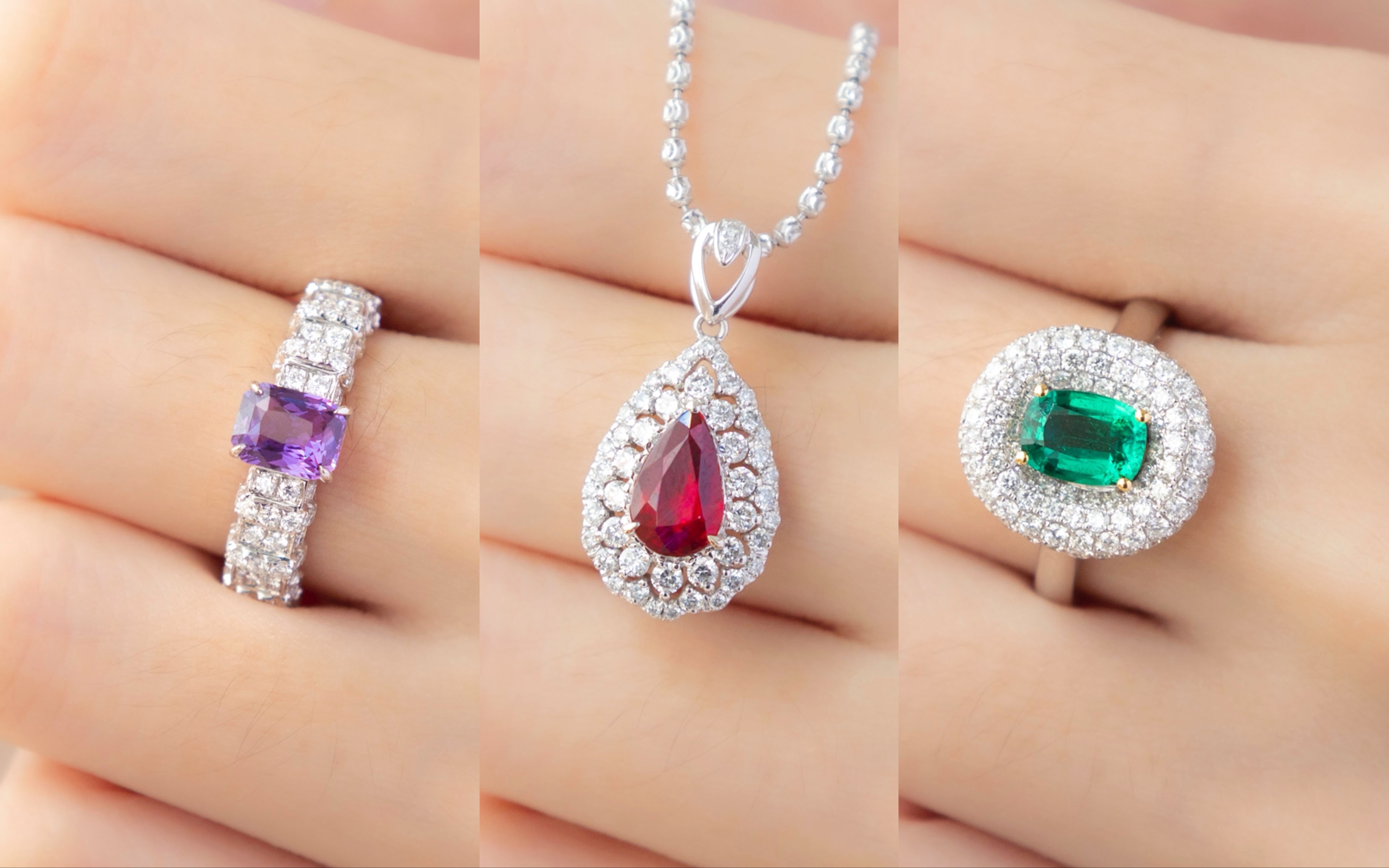 缅甸鸽血&元宝祖母绿《珠宝开箱》这个碧玺套链也太超值了叭~缅甸鸽血