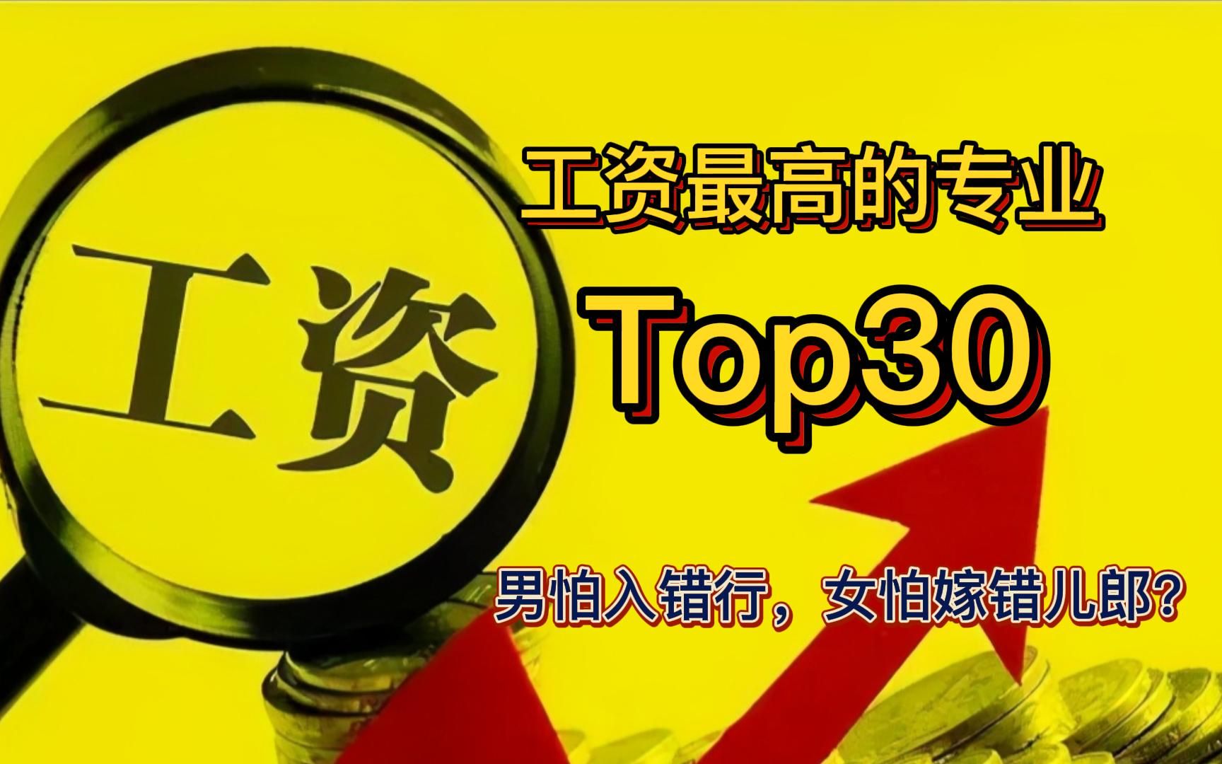 [图]男怕入错行，女怕嫁错郎：看看最高工资的专业Top30，结果真的想不到