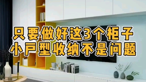 【汉中装修设计】只要用好这三个柜子,合理收纳不是问题#汉中装修 #装修日记 #小户型装修 #空间设计哔哩哔哩bilibili