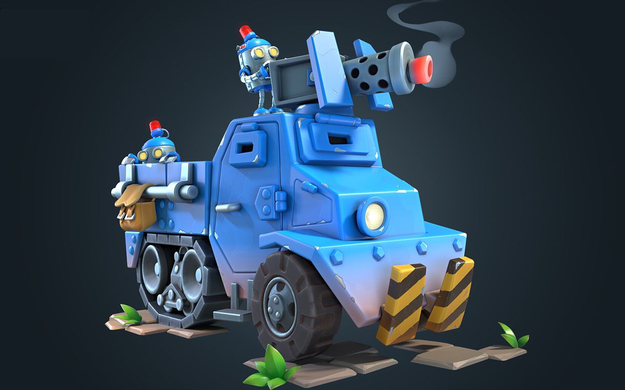 游戏建模丨3dmax零基础载具建模教程-q版装甲车_哔哩哔哩_bilibili