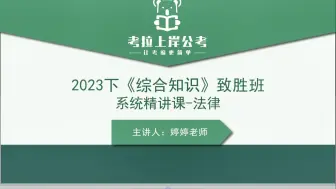 四川省属事业单位系统课民法-总则（6）——婷婷老师