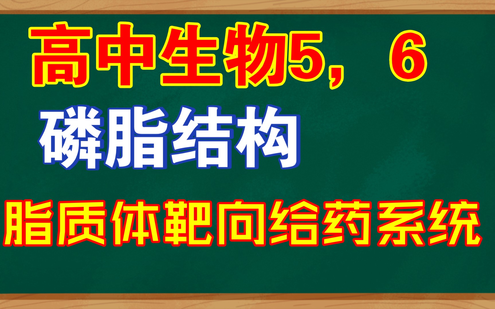 高中生物 脂质体靶向给药系统 磷脂结构哔哩哔哩bilibili