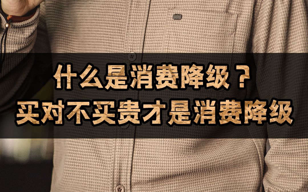 什么是消费降级?买对不买贵才是消费降级哔哩哔哩bilibili