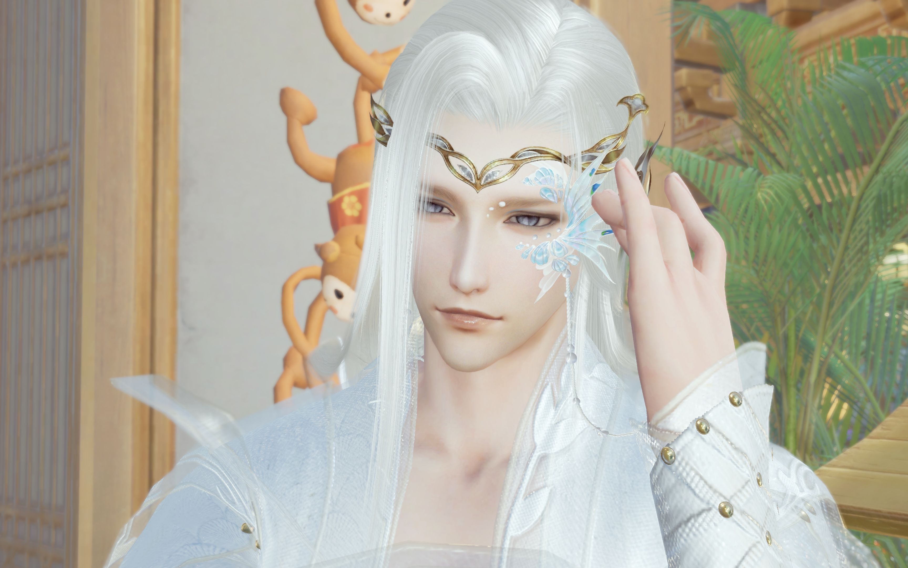 剑网3 秋水皎云 双十二伞挂件 成男特效动作展示 蓬莱太一神宫_哔哩