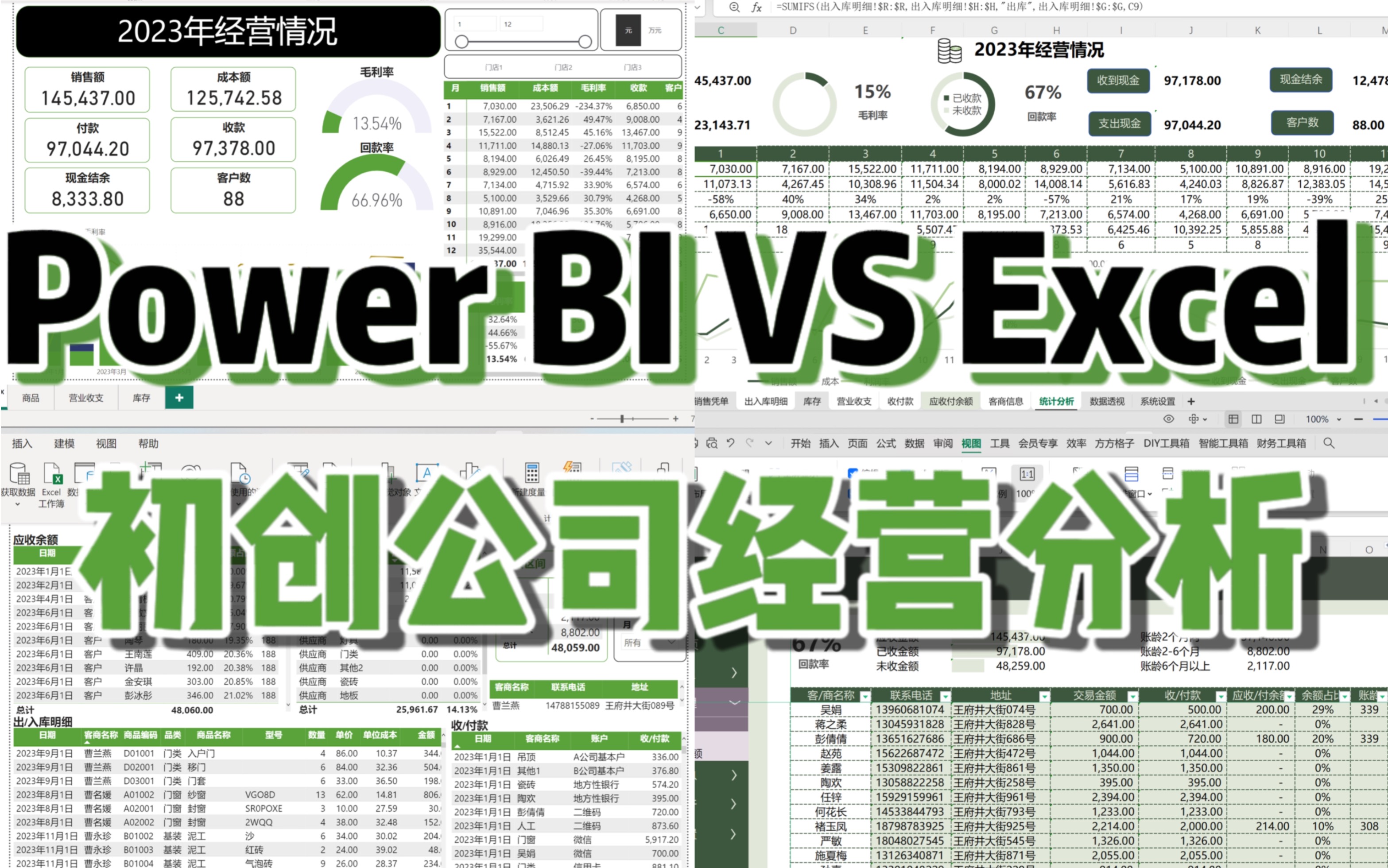 【Power BI VS Excel】初创公司经营分析案例 |Power BI 实战哔哩哔哩bilibili