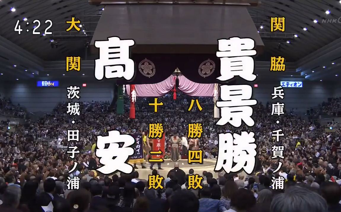 大相扑2019年3月-13日目:高安晃 vs 贵景胜光信_哔哩哔哩 (゜-゜)つロ