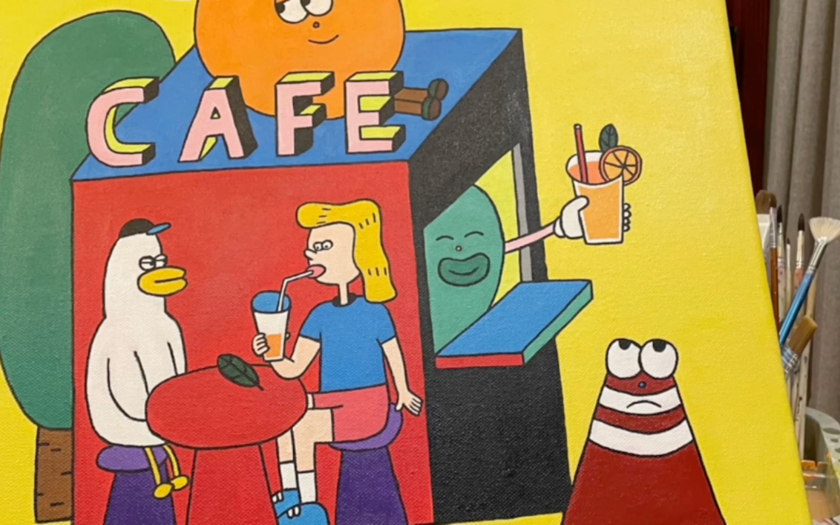 今日临摹|韩国插画师kim hyeon ju的作品