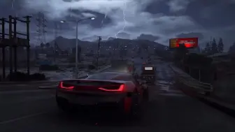 下载视频: 4K GTA 沉浸式体验-雷雨天开车