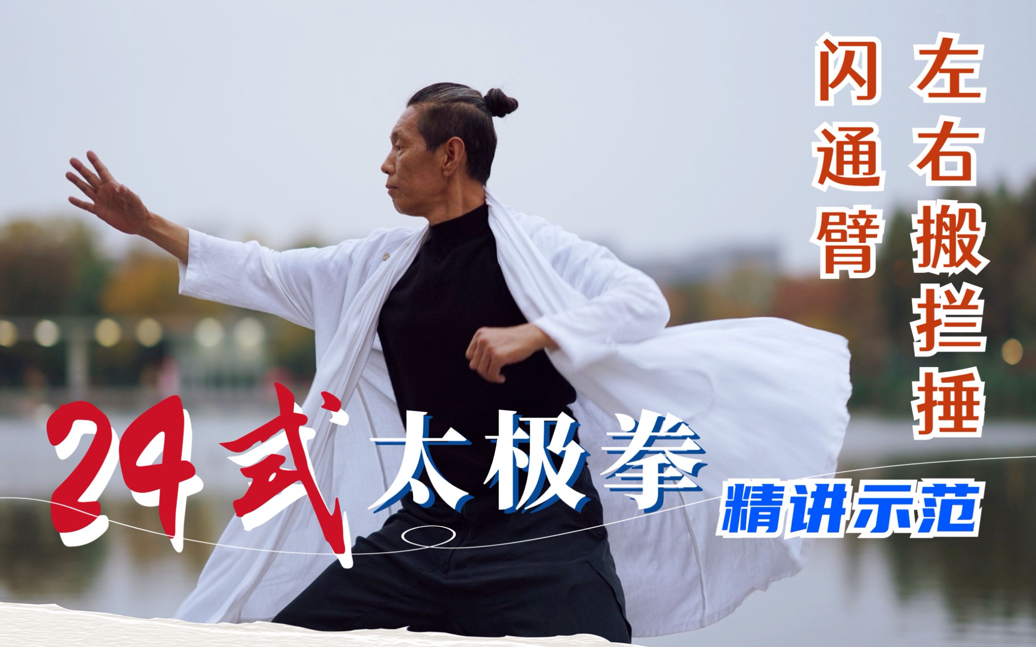 24式太极拳:闪通臂 转身搬拦捶 精讲示范