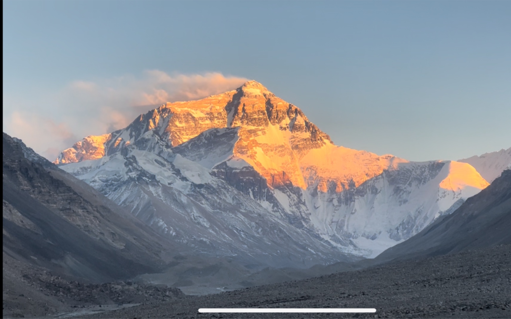 珠穆朗瑪峰日落日照金山,倒放!