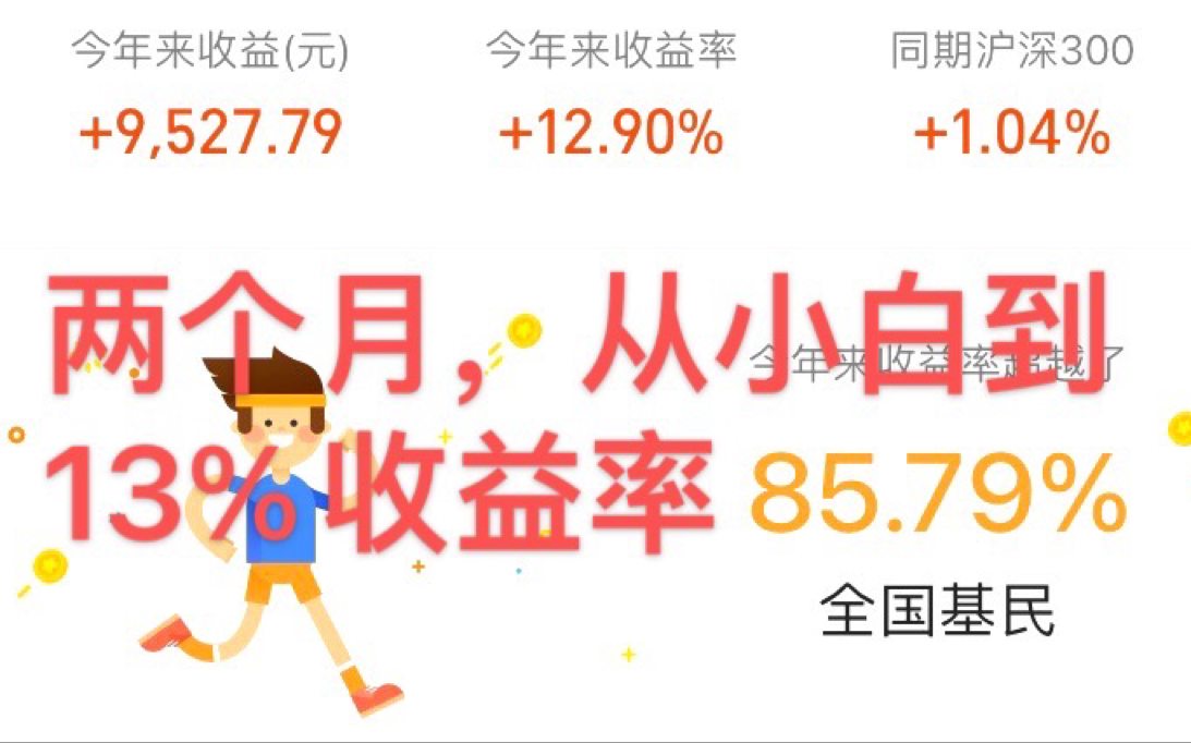 [图]【9万基金实盘】从新手小白，到两个月13%收益率，我是怎么做到的？