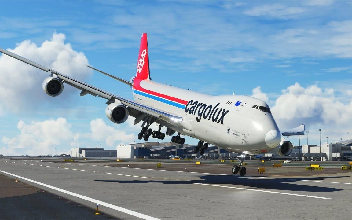 危险降落,卢森堡国际航空波音747,在洛杉矶机场着陆丨mfs