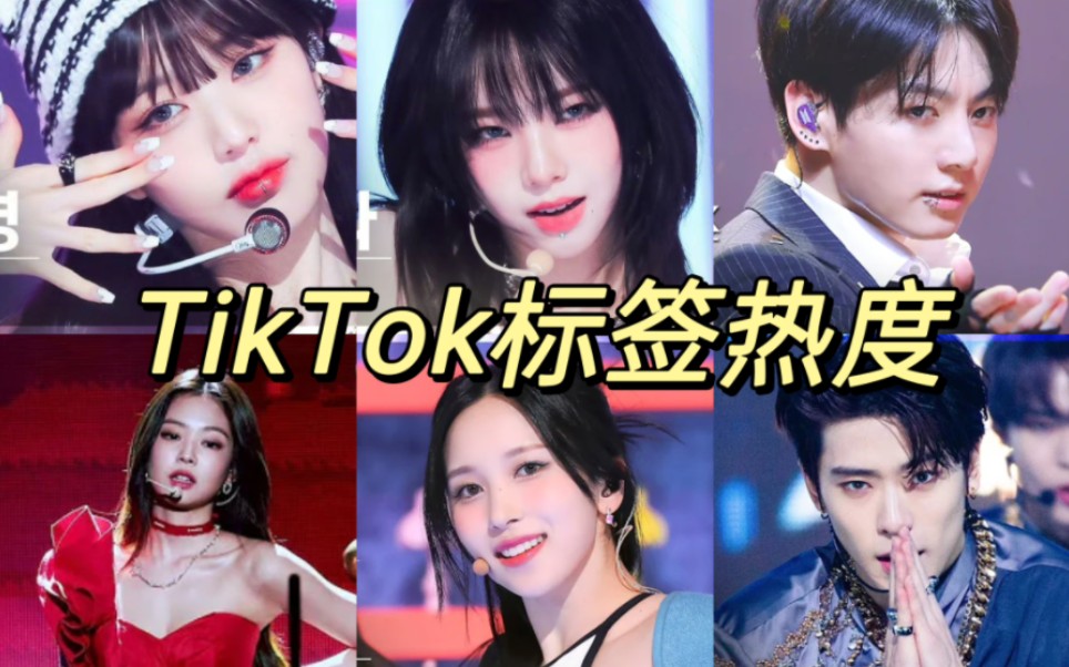 90+涨幅!第一断层领先!KPOP团体爱豆TIKTOK标签热度排名哔哩哔哩bilibili