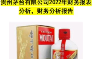 贵州茅台股份有限公司2022年财务报表分析,财务分析报告哔哩哔哩bilibili