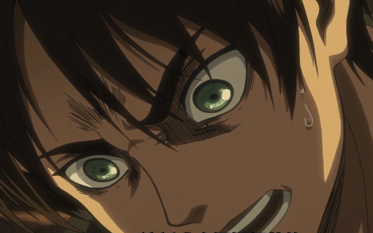 进击的巨人中艾伦被打的爆出国粹