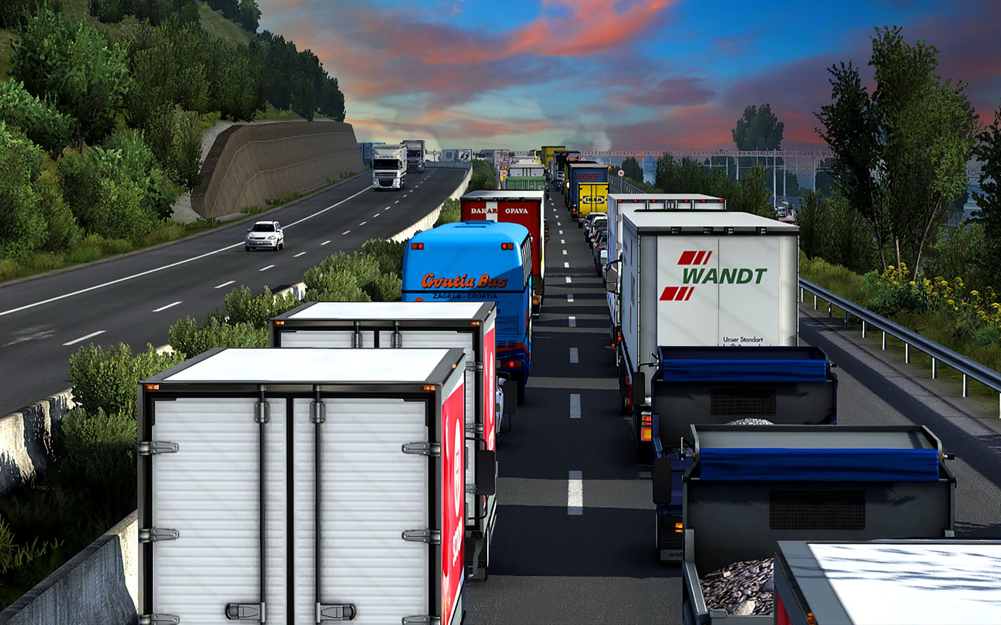 欧洲卡车模拟2 -关于元旦堵车这件事φ(゜▽゜*)78