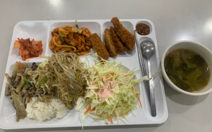韩国大学食堂7000韩元自助午饭吃什么?
