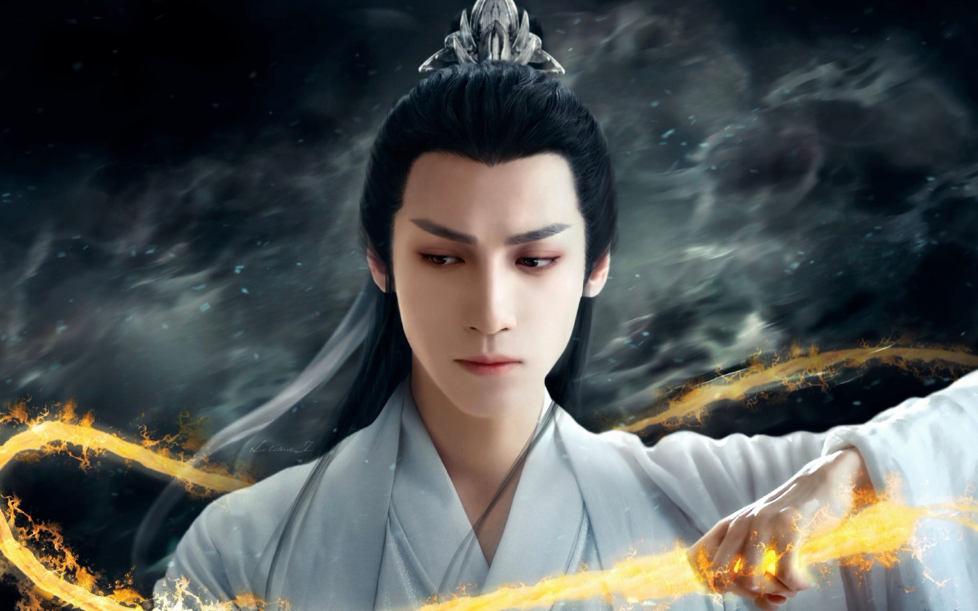 罗云熙润玉打戏踩点国风版惊雷惊玉多情自古空余恨手持了弯月刃