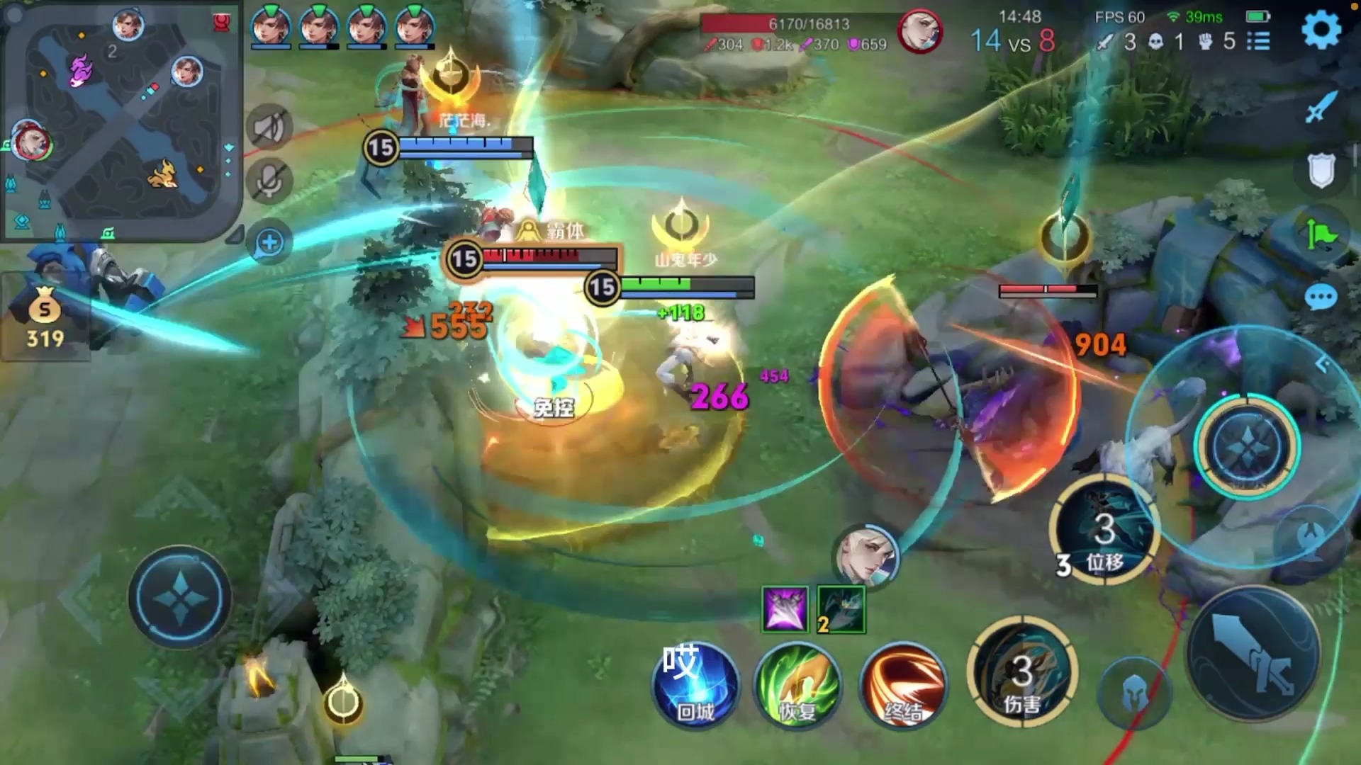 怒魂白起暴打木兰妲己!大招强定两人,配合光信输出刚刚好!